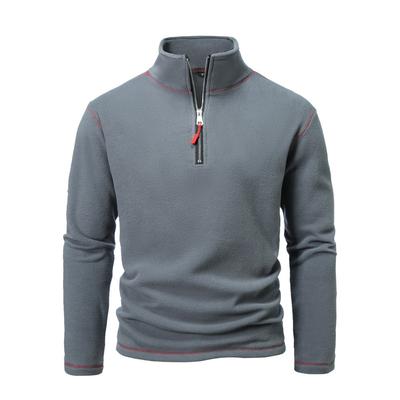 2024 Herren Fleece Winter Warm Stehkragen Reißverschluss Mäntel Outdoor Sport Mäntel Pullover Herren Casual Outwear