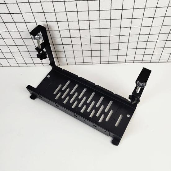 Under Desk Cable Organizer Large Capacity Cable Storage Rack Clip-On Installation Retractable Carbon Steel Cable Management Tray