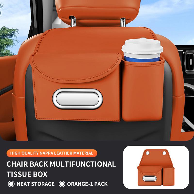 Car Seat Back Organizer with Tissue Box Holder