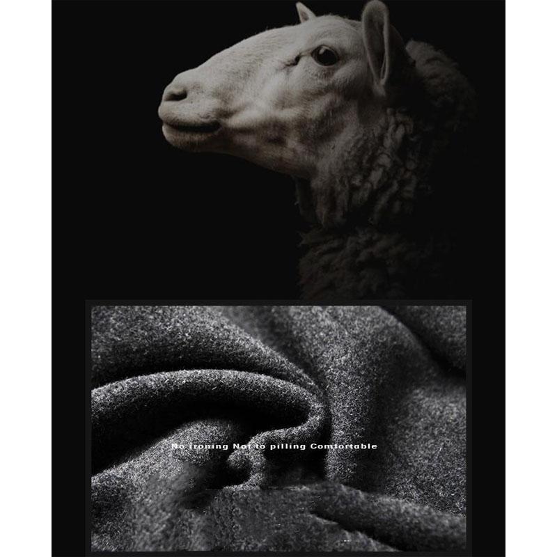 Autumn and Winter Woolen Men's Coats Casual Slim Woolen Windbreakers Mid-length Woolen Men's Clothing