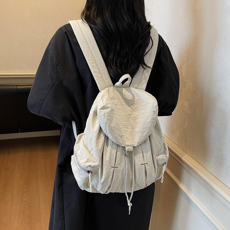 Lightweight travel backpack female fashion college student class cloth bag schoolbag large capacity handbag