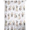 Cartoon Bulldog Love Window Treatment Tulle Modern Sheer Curtains for Kitchen Living Room the Bedroom Curtains Decoration