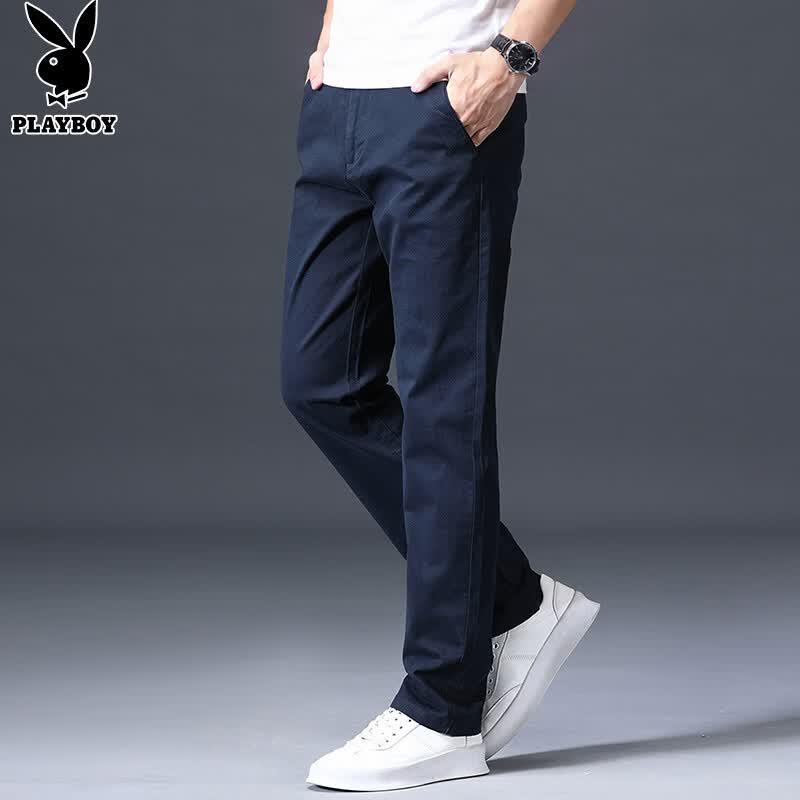 Playboy Men's Straight Fit Casual Trousers