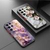 Flower Marble Phone Case for Samsung Galaxy A55 A54 A53 A52 A51 A13 A12 A35 A34 A33 A32 A71 A23 A21s Matte