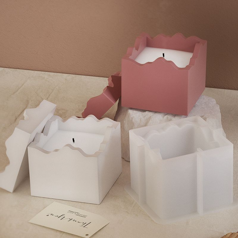 Silicone Cake Molds Resin Square Round Irregular Shape Storage Container Aroma Gypsum Candle Cup Silicone Mold