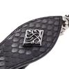 Artemis Classic Karabiner Python Gürtelschlaufe Schlange Marke Schlüssel Rindsleder Edelstahl Zubehör Schlüsselanhänger, Leder, Herren, ACLK0025, Herrenschmuck,