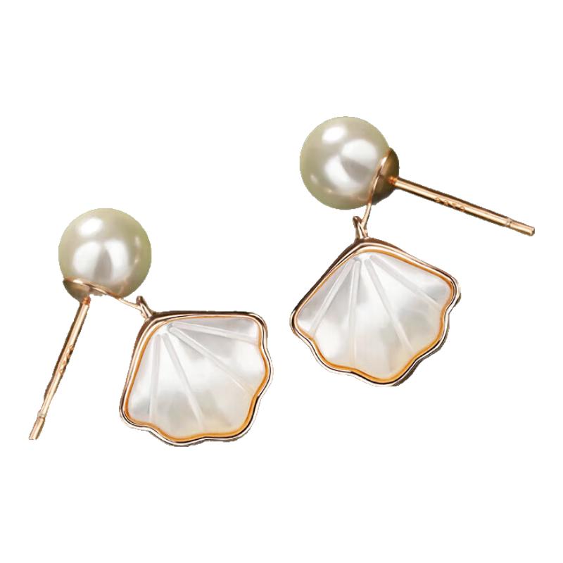 Grace Girl Pearl Stud Earrings