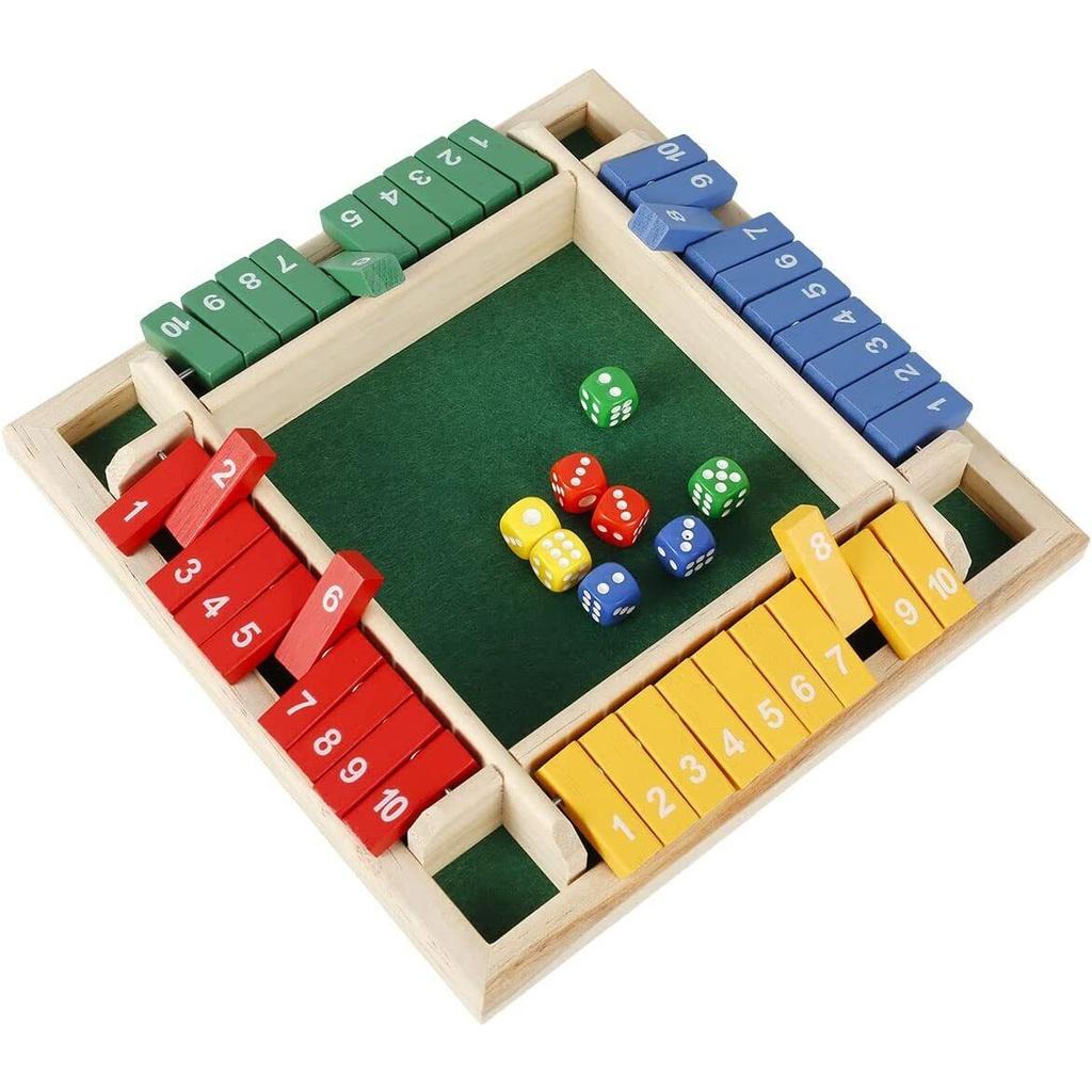 Numbers 4sided 110 Shut The Box Dice Board Game Drinking Party Family Toys