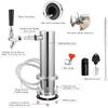 Single Tap Draft Beer Tower, Support Countertop and Kegerator Installation, Stainless Core Beer Faucet Stainless Steel 3'' Flange Brewing Tower