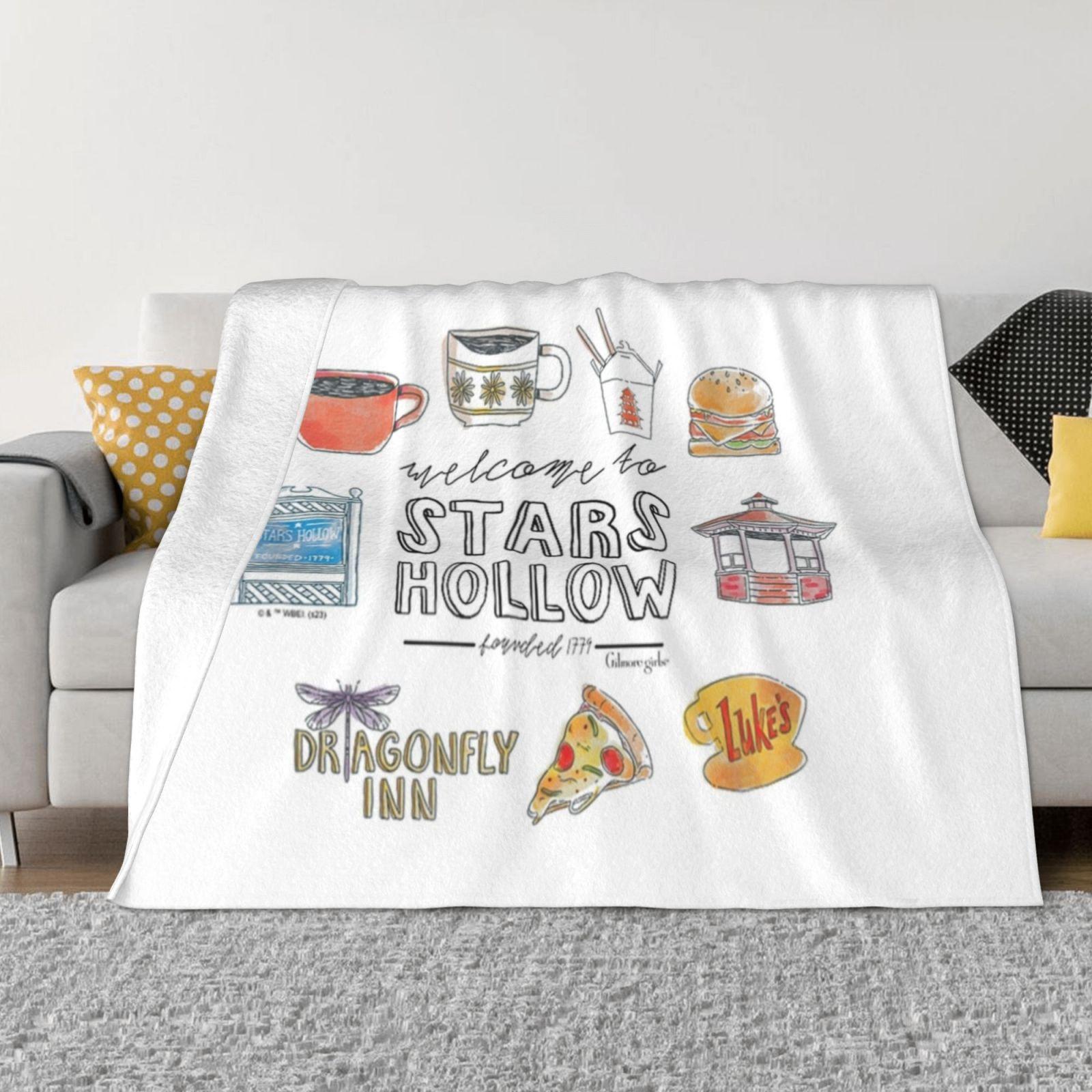 Звездный Холм Клетка Мода Мягкое Теплое Фланелевое Одеяло Девочки Звездный Холм Рори Гилмор Лорелай Гилмор Кофе ТВ Шоу Цитата Люк 30x40in