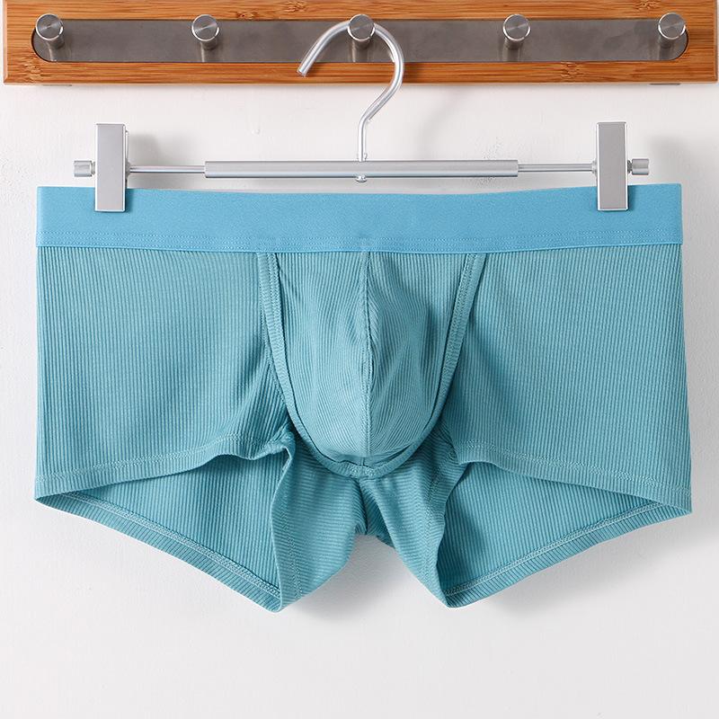 Men'S Underwear With Dual Pouch Fly Boxer Briefs U Convex Youth Underpant Athletic Sports Support Panties Physiology Trunk