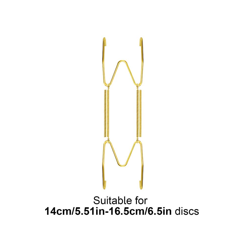 Wand-Ausstellungsplatten Geschirr-Aufhänger Halter Feder-Wandplatte Metall-Aufhänger mit Goldbeschichtung Geschirr-Halter mit Haken W-Typ