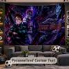 Wall Hanging Tapestry Custom NameDemon Slayer Pattern Personalized Printed Fabric Wall Decor