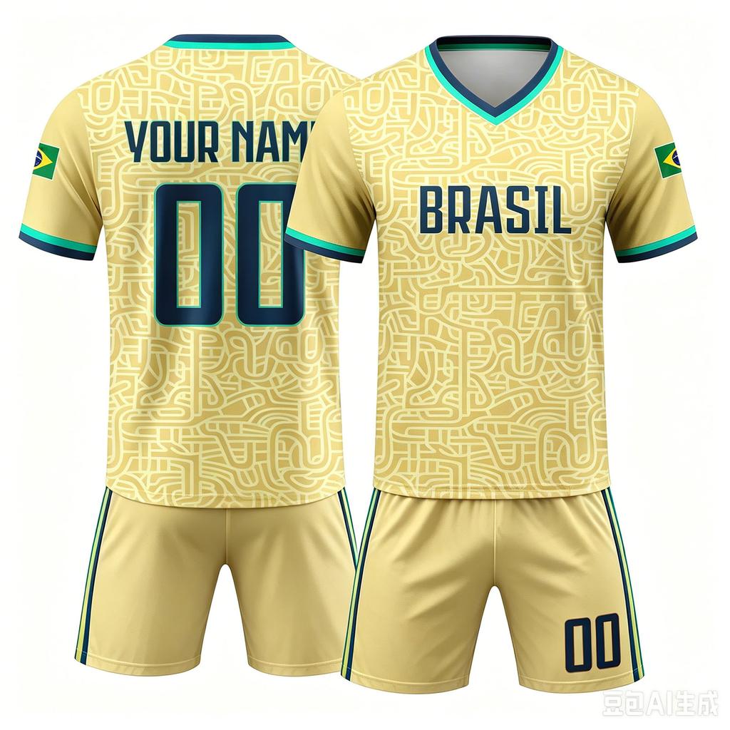 Customizable Team Jersey and Shorts Set Breathable Quick Dry Athletic Uniform for Sports Training and Matches