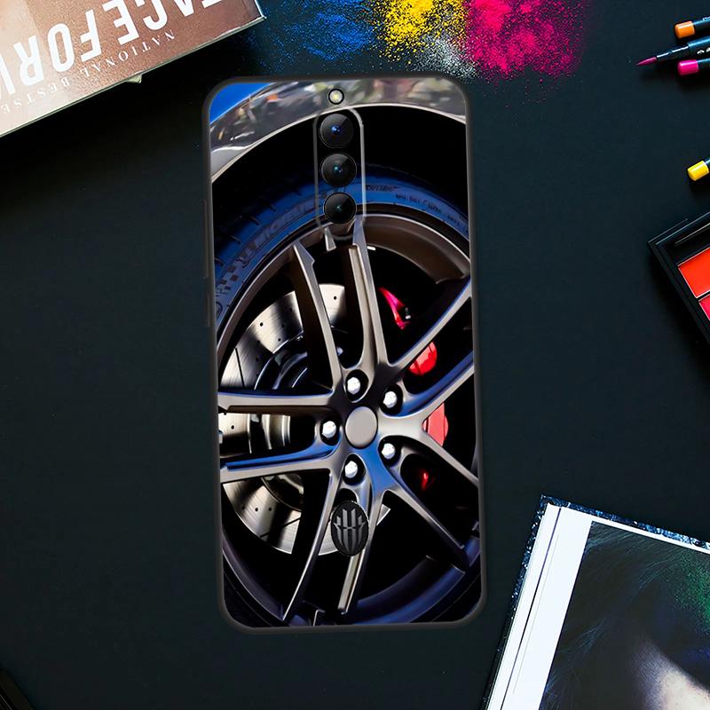 Wheel Racing Car Case For ZTE Nubia Red Magic 9 8 8S Pro Plus RedMagic 6 7 Pro 6S 7S Pro 5S 6R 5G Back Cover