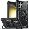 For Samsung Galaxy S25 S24 S23 S22 S21 Ultra Plus Case Metal Kickstand Magnetic Case with MagSafe, Heavy Duty Bumper Shockproof
