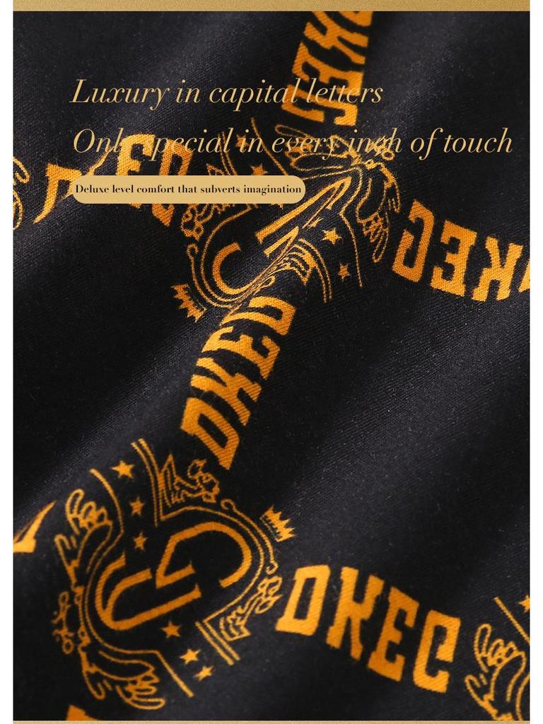 Luxurious Black & Gold Men's 3D Pouch Boxer Briefs - Antibacterial Pure Cotton