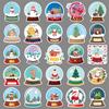 51 Christmas Doodle Stickers Personalized Cartoon Holiday Christmas Decoration Mobile Phone Case Suitcase Stickers