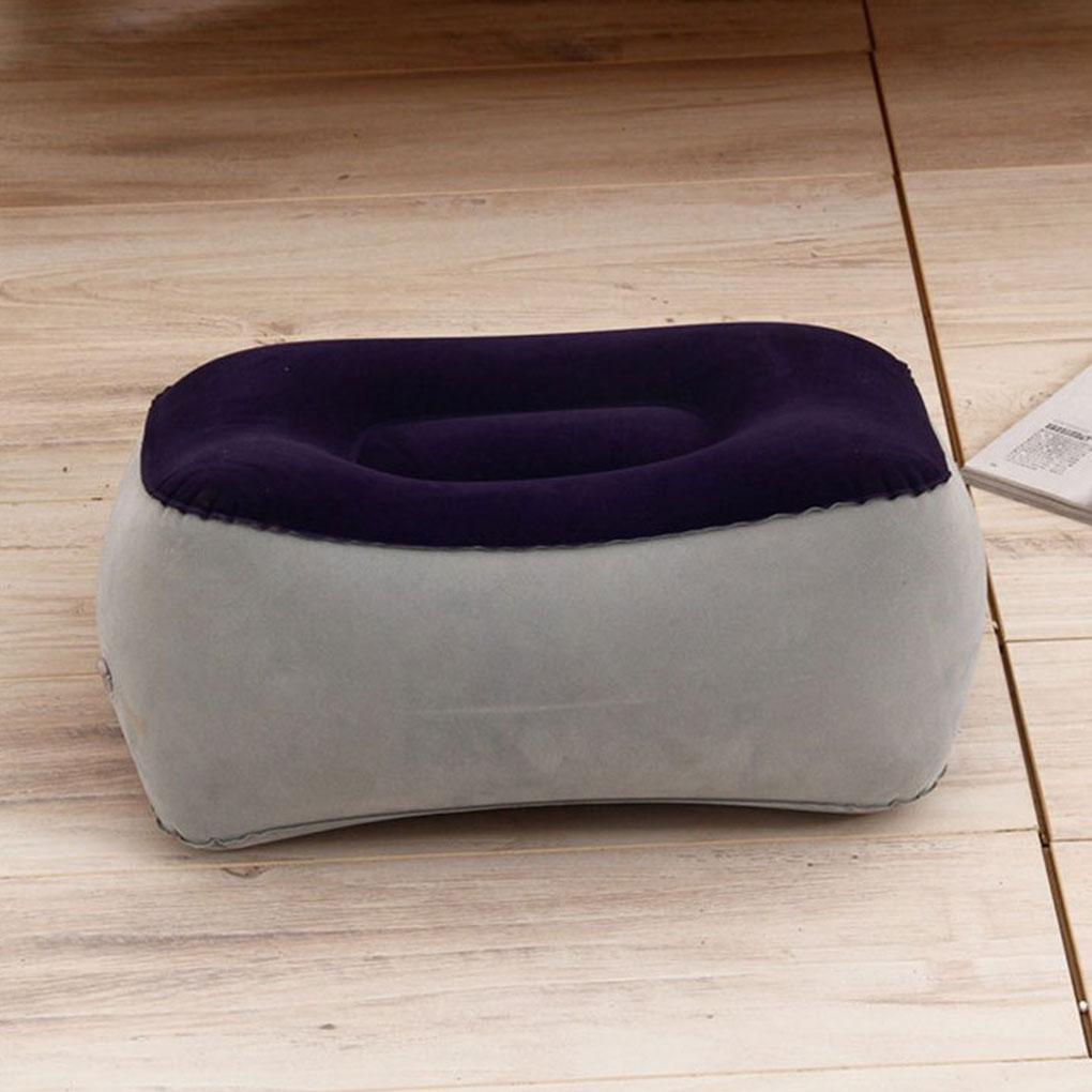 Inflatable Foot Rest Folding Air Pillow Car Travel Office Home Leg Up Pad Relaxing Foldable Footrest for Outdoor