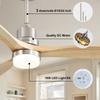 Sofucor 132cm Solid Wood Ceiling Fan with Light  For Bedroom and Living Room