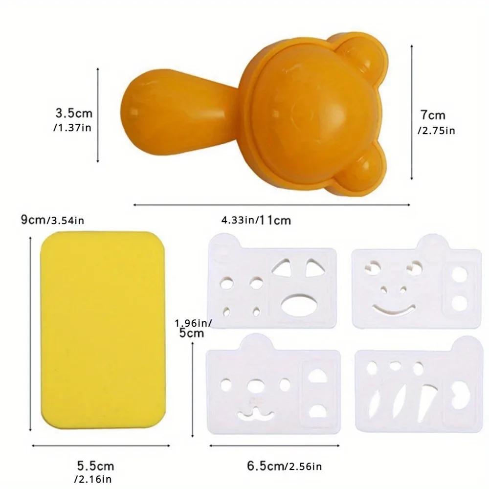 1 Set Rice Ball Mold Cute Smile Cat Sushi Rice Mold Decor Cutter Sandwich Rice Ball Sushi DIY Kitchen Tool Cartoon Cat Moulds