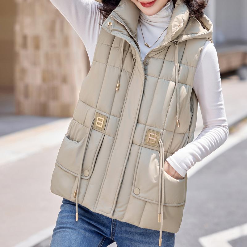 Winter Sleeveless Parka Woman Outerwears Fashion Thick Warm Women's Jackets