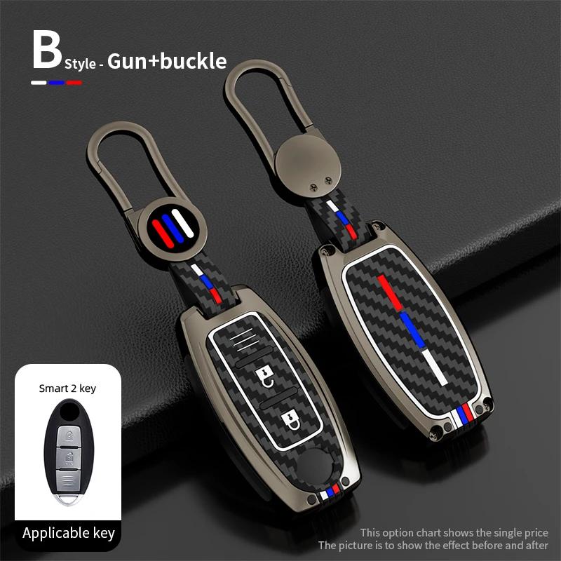 Zinc Alloy Car Key Case Cover 2/3/4/5 Button For Nissan Rogue Altima Maxima Sentra X Trail Patrol Murano Pathfinder Armada Versa