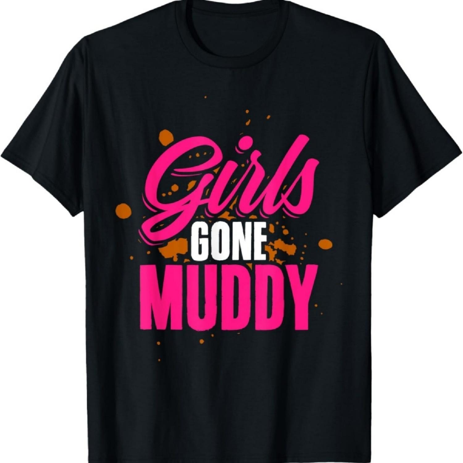 Девушки в грязи Маддинг Бег по грязи Командная футболка XXXXXL чёрный