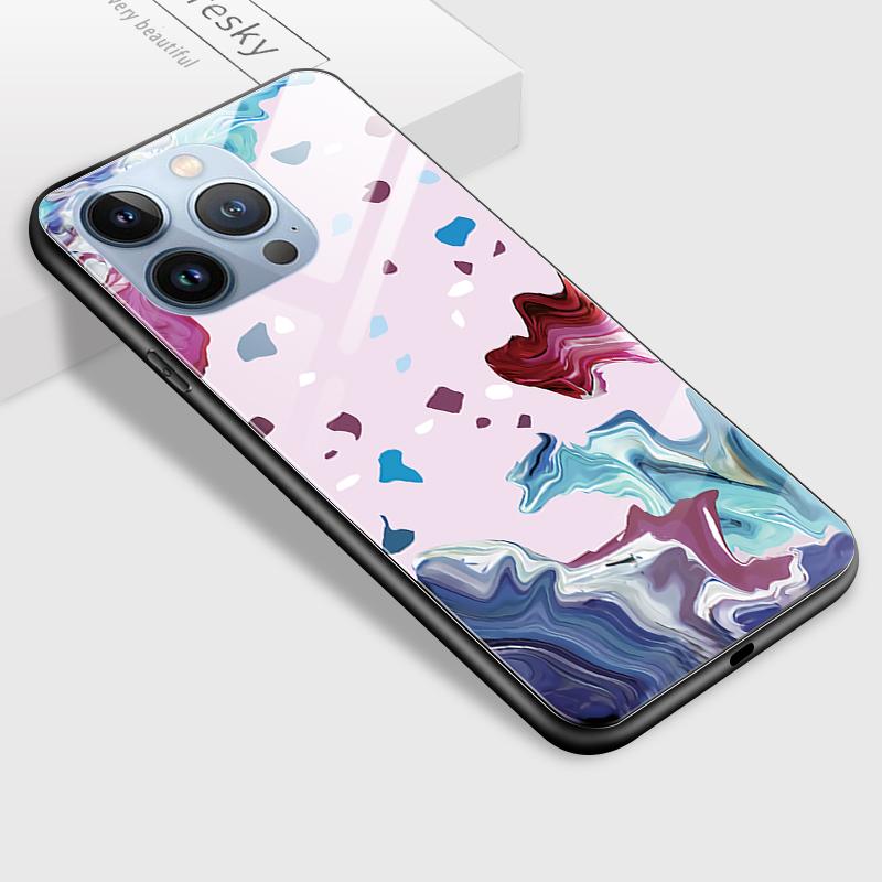 Tempered Glass Phone Case For Samsung A12 A16 A32 A53 S20FE S23 S25 Honor20 X6A 90Lite 9X Huawei Y9Prime2019 P30Lite Soft Edge Shockproof Smooth Shell