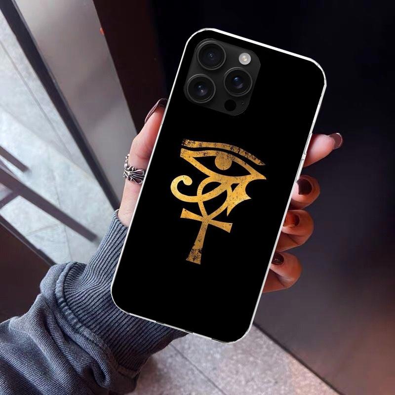 

Sacred Eye of Horus Egypt Fresco Phone Case For iPhone 17 Air 16 15 Pro Max 14 Plus 13 Mini 12 11 Cover 7 8 SE Silicone Shell Pr iPhone 14 Pro