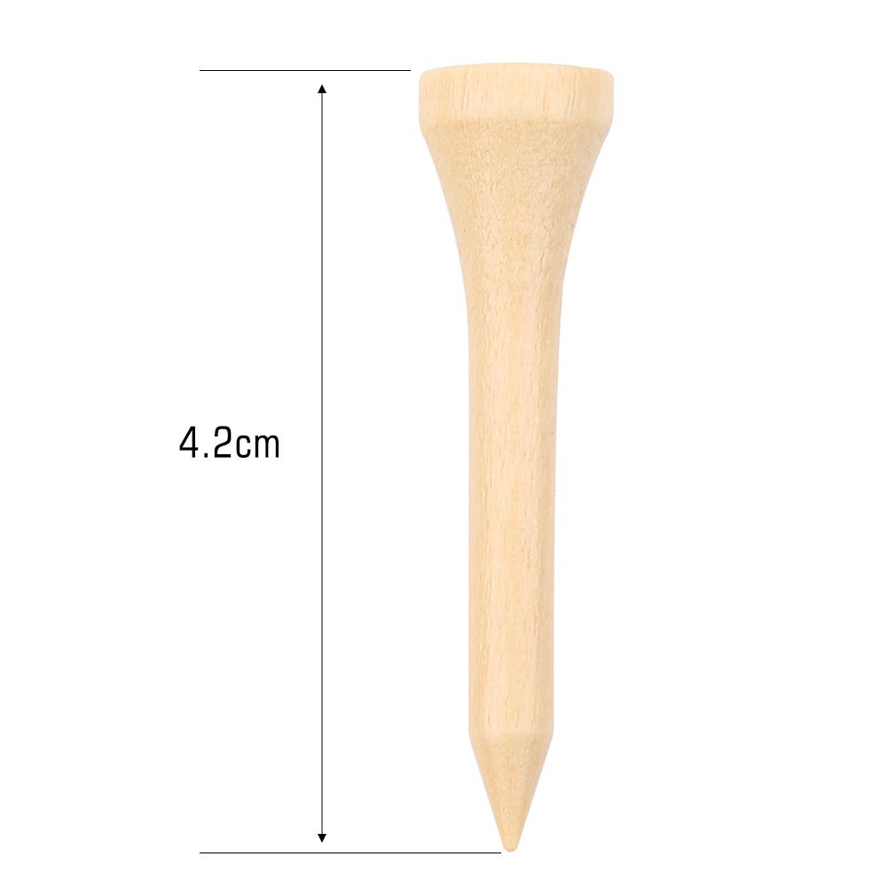 Wooden Environment Friendly Golf Tees 100pcs 1 Pack (4.2cm)