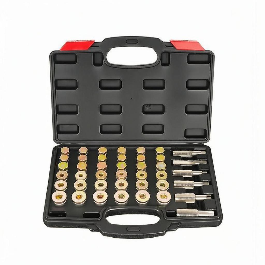 114 Pieces Oil Drain Plug Thread Repair Kit Heavy Duty
