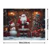 2D Weihnachts-Weihnachtsmann & Schneemann Kulisse Weihnachtsbaum Geschenk Fotografie Hintergrund