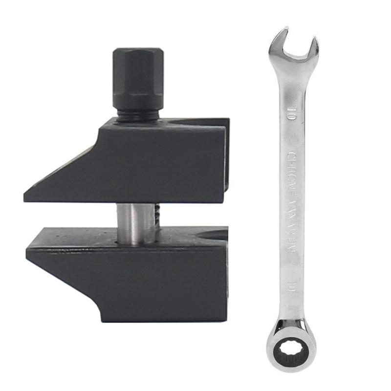 

Universal Car Suspension Strut Split Hubs Strut Spreader Tool Steering Knuckles Spreader Tool with Wrench Metal Steel Hub 1