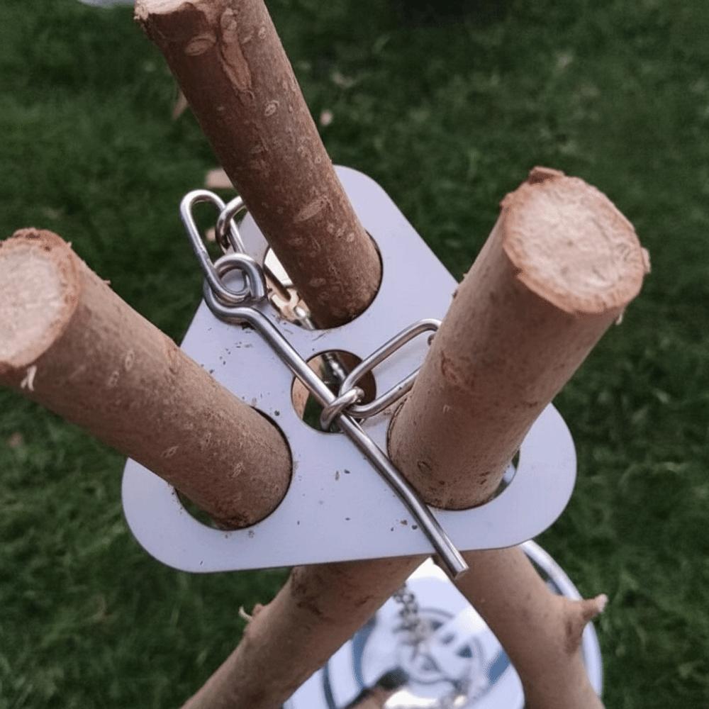 Adjustable BBQ Tripod Portable Pot Tripod Set Hanging Pot Bracket Camping Tripod Picnic