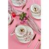 Sakura Flower Luxury Ceramic 18 Piece Dinner Set, Dinner Set For 6 Persons