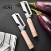 Multifunctional Vegetable Peeler with Ergonomic Wood Handle 2-in-1 Bottle Opener Wide Curved Potato Blade Sharp for Potatoes Apples Citrus Carrots