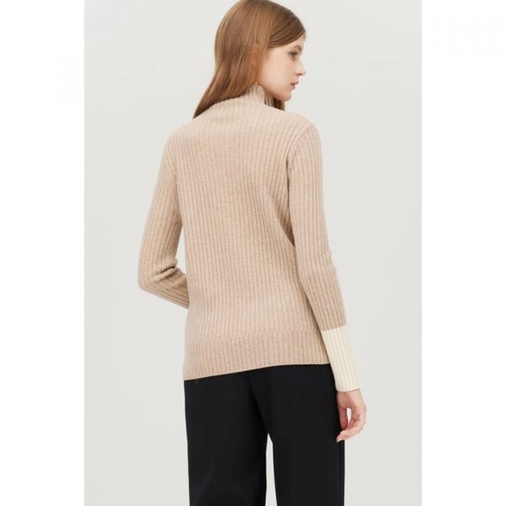 Benetton Two Tone Sleeve Slim Rib Knit Bakpe1561