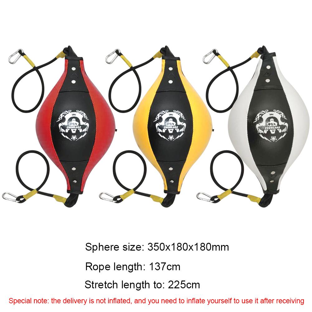 Saco de Pancada Boxe Pera PU Velocidade Bolsa Resistente Reflexo Dupla Face Boxe Esquiva Bola de Velocidade Inflável de Chão ao Teto Saco de Pancada