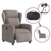 Electric Massage Chair Taupe Fabric