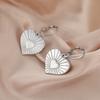 Heart Shaped Starfish Sun Pendant Hoop Earrings For Women Fashion Jewelry Gift