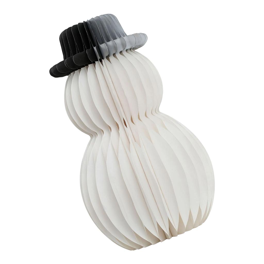Eco Friendly White Honeycomb Snowman Christmas Decoration Snowman Home Accents For Winter Home Shop Window Display