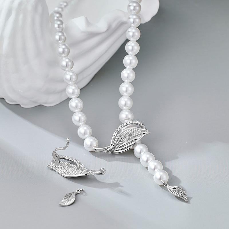 S925 Sterling Silver Pearl DIY Clasp Bracelet/Necklace for Women