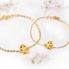 Porti 24k Gold 1.875g Snake Zodiac Flower Bracelet