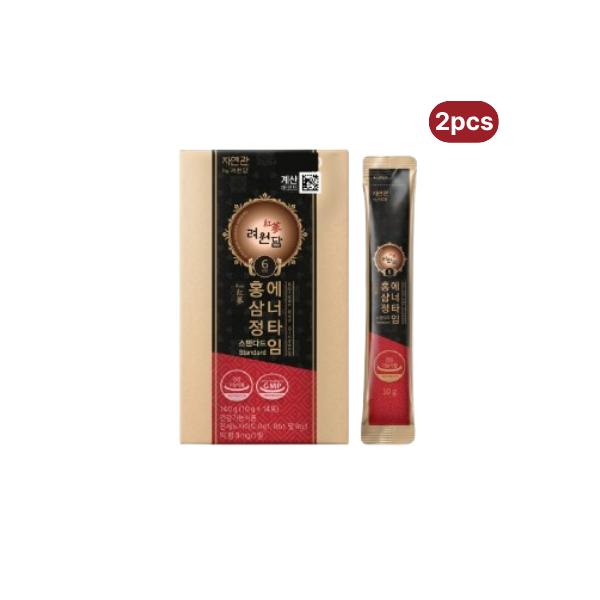 Jayeongwan 6-Year Korean Red Ginseng Energy Time Standard (14 Sticks / 14 Days) - Daily Immunity & Energy Booster for Beginners
