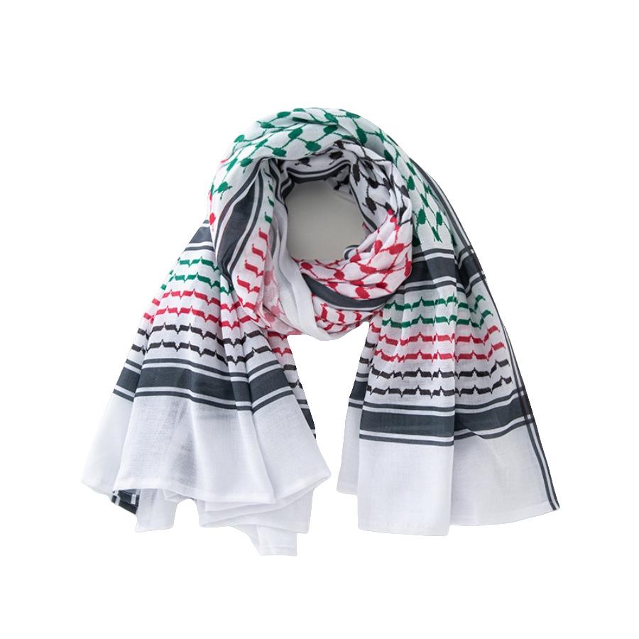 135*135cm Men Women Middle East Floral Print Square Hijab Scarf Islam Arab Keffiyeh Head Neck Scarves Musulman Hijabs