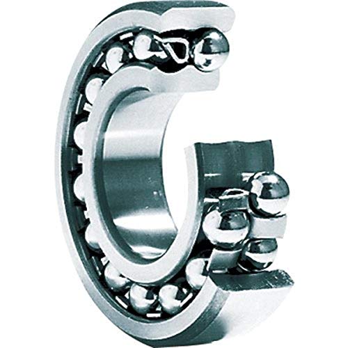NTN Bearing 1211K Double Row Self-Aligning Radial Ball Bearing, Tapered Bore, Normal Clearance, Steel Cage, 55 mm Bore ID, 100 mm OD, 21 mm Width, Ope