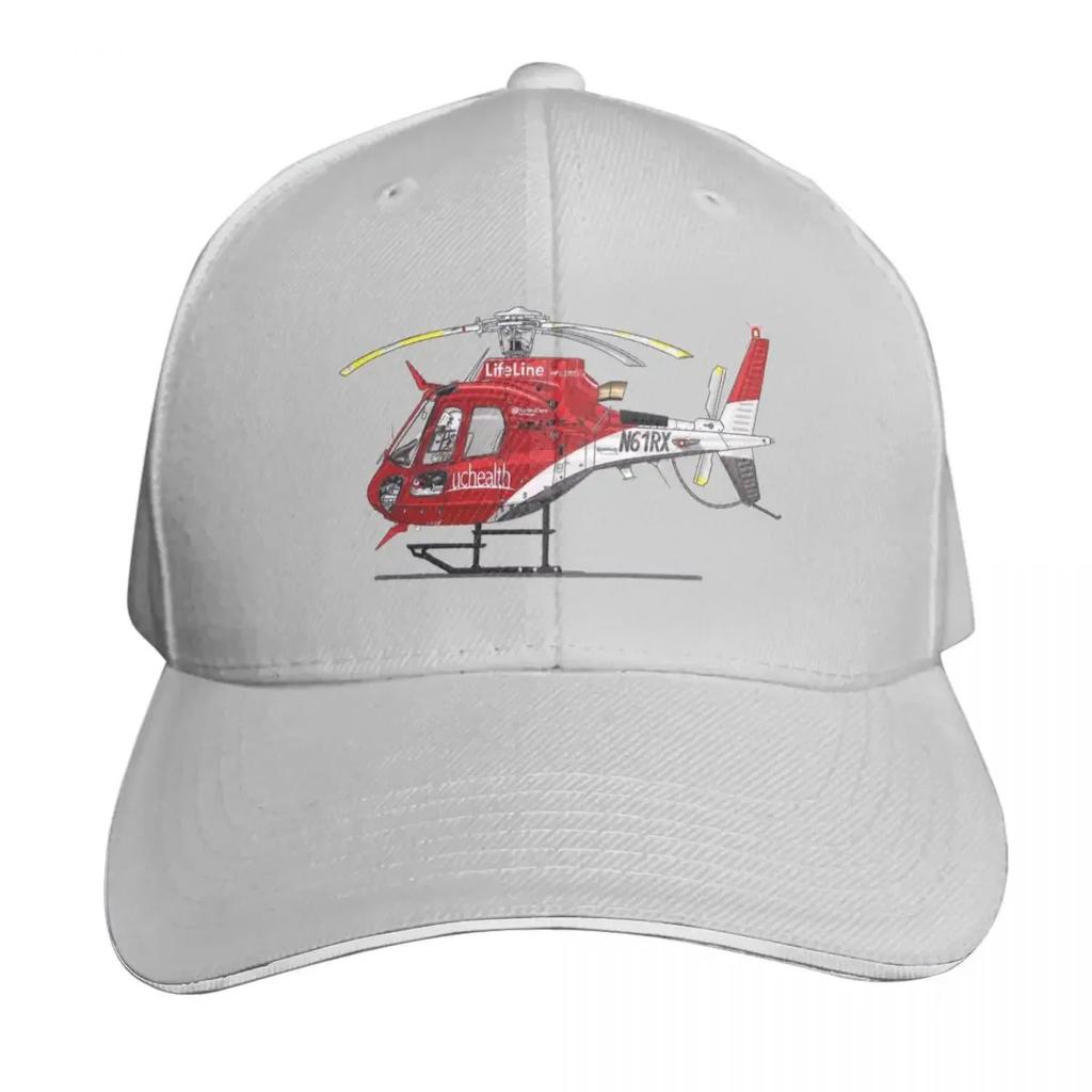Airbus H125 Eurocopter AS350 B3 UCHealth LifeLine N61RX Baseballkappe Luxus Herrenhut Neuer Hut Wild Ball Hat Herren Damen
