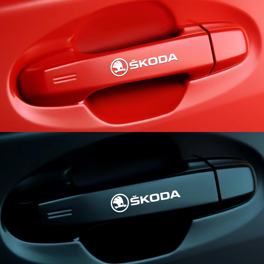 RYYX4 4KS Auto Znak Vnější Samolepka Dekorace Pro Skoda Octavia Rapid Fabia Superb Kodiaq Scala Karoq Kamiq VRS Yeti S VII