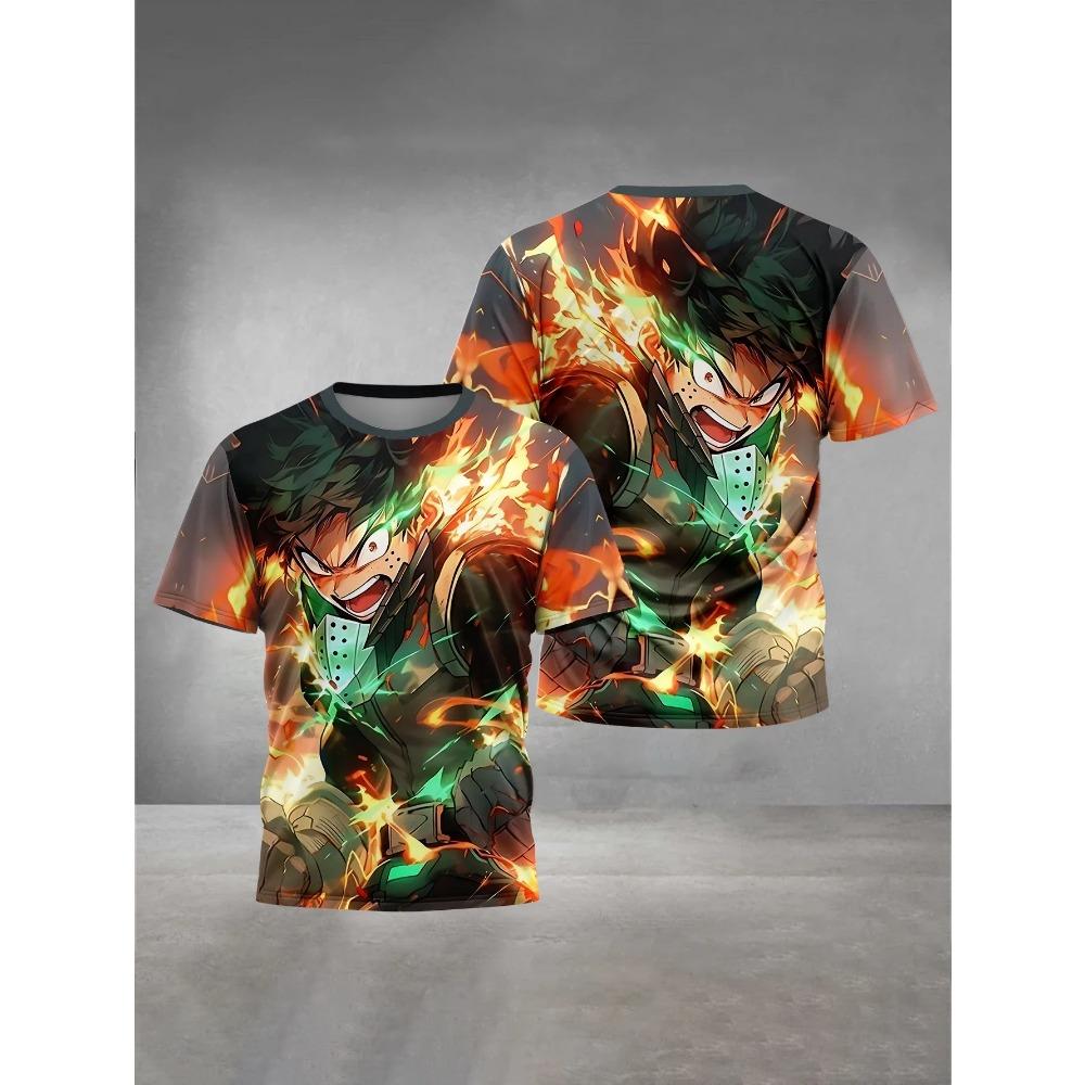 Children's Summer 3D Printed Clothing My Hero Academia Boys and Girls' T-shirts Short-sleeved Tops